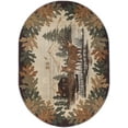 thumbnail image 3 of Novelty Area Rug (3'11'' x 5'3'' Oval) Lodge Brown, Beige Indoor Oval Easy to Clean, 3 of 6