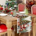 thumbnail image 5 of MXTPOV Christmas Table Runner, Plain Printed Table Runner for Dining Table, Christmas Tree Santa Claus Deers Pattern Table Runner, Home Decor, 13 x 72 inch, 5 of 6