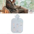 thumbnail image 3 of Bolsa de agua caliente, bolsa de agua caliente de PVC de 1300 ml, bonita bolsa de agua caliente para calentar el cuello, los hombros y las manos, compresa fría y caliente segura para mujeres, niñas, 3 of 5