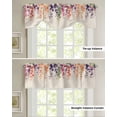 thumbnail image 6 of Tie Up Valance Curtain for Kitchen,Watercolor Pastoral Wildflowers Rod Pocket Short Curtains Adjustable Tie-Up Shade Valances,Floral on Vintage Linen Window Treatment for Bathroom Living Room Bedroom, 6 of 8