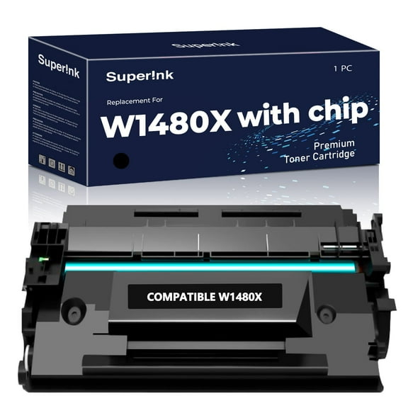 Compatible HP 148X W1480X WITH CHIP Black Toner High Yield by Superink