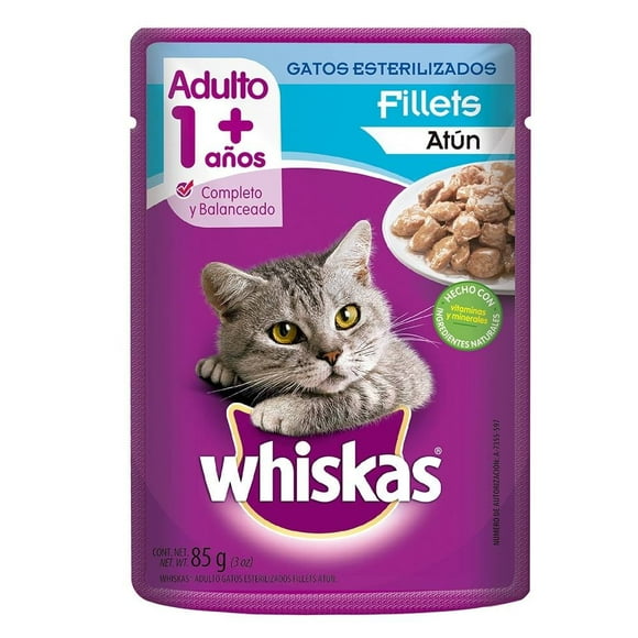 Alimento para Gato Whiskas Adultos Esterilizados Atún 85 g