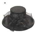 thumbnail image 1 of Agiferg Flower Net Yarn Sun Hat Beach Sunscreen Sunhat Female Organza Top Hat, 1 of 2