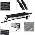 thumbnail image 4 of Black 14ft Jon Boat Cover Waterproof 210D Heavy Duty Trailerable Outdoor Boat Cover Replacement for Jon Boat 14ft Long Beam Width to 70, 4 of 6