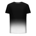 thumbnail image 4 of Tdoqot Mens Shirts Short Sleeve- Summer Fashion Casual Loose Fit Gradient T Shirt Black Size 4XL, 4 of 5