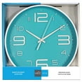 thumbnail image 2 of Hauz - Horloge Murale Ronde, Diamètre de 10 Pouces, Précision Quartz, Bleu, 2 of 2