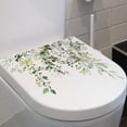 thumbnail image 6 of Green Plant Leaves Wall Sticker Bathroom Toilet Decor Living Room Cabinet Home, 6 of 8