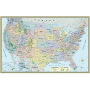 U.S. Map Poster (32 x 50 inches) - Laminated : - a QuickStudy Reference (Edition 2) (Poster)