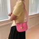 thumbnail image 3 of Bolso de moda adecuado para viajes diarios y citas, pequeño bolso cuadrado de cuero artificial para mujer rosa, 3 of 5