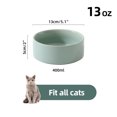 thumbnail image 3 of LarqeeWare Ceramic Set of 2 Cat Bowls, Food and Water Bowls for Cats, Kitty, 2pcs Cat Dishes, Pet Feeder(5.1inch, 2 x Light Green Bowls), 3 of 6
