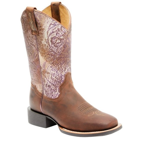 Rank 45 Women's Rank 45&Reg; Antiquity Western Performance Boot Broad Square Toe Brown 8 M US