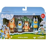 Bluey and Friends 4 Pack of 2.5-3 Poseable Figures - Bluey & Family