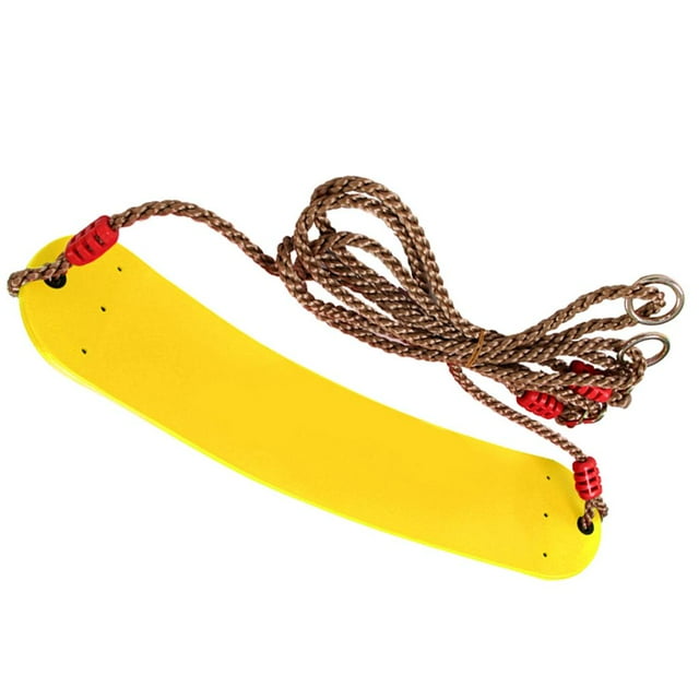 MERIGLARE Kids/Adults Heavy Duty Disc Swing Seat Rope Climbing Ladder Backyard Outdoor Toy Yellow
