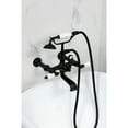 thumbnail image 2 of Kingston Brass CC543T0 Vintage 7-Inch Wall Mount Tub Faucet with Hand Shower, Matte Black, 2 of 7