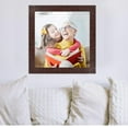 thumbnail image 3 of 23x23 Brown Mahogany Veneer Real Wood Picture Frame Width 1.5 inches | Interior Frame Depth 1, 3 of 8
