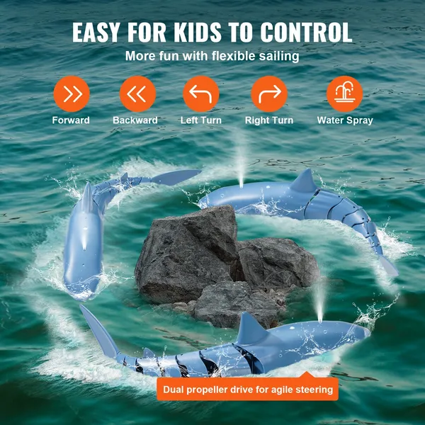 Remote Control Shark Toy 2.4 GHz High Speed RC Boat Christmas Gift