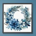 thumbnail image 3 of Pintura de diamante 5D DIY Kit de corona de taladro redondo completo decoración del hogar 30x30cm azul, 3 of 9