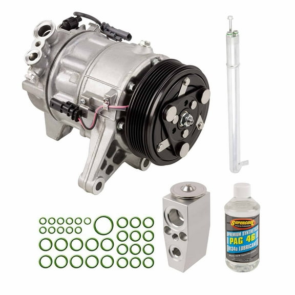 AC Compressor & A/C Kit For Cadillac SRX SRX4 2012 2013 2014 2015 - Includes Drier, Expansion Valve, Oil & O-Ring Seals - BuyAutoParts