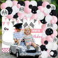 thumbnail image 4 of Racing Car Birthday Party Decorations for Girls with Race on Over Backdrop, Pink Balloon Garland Kit for Kids Birthday Party Supplies, Girl Racing Car Birthday Baby Shower Party Decorations, 4 of 6