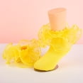 thumbnail image 7 of Abcomgle Grils Ruffle Socks Toddler Double Frilly Fluffy Princess Dress Cotton Sock Tutu Socks for Girls/Baby/Toddler Yellow, 7 of 7