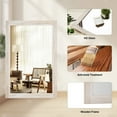 thumbnail image 3 of Anyrose 36.2"x24" Rectangular Wooden Framed Vanity Bathroom Mirror, White, 3 of 5