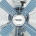 thumbnail image 6 of Better Homes & Gardens 8" 3-Speed Blue Linen Retro Metal Tiltable-Head Oscillating Table Fan, 6 of 10