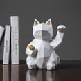 thumbnail image 3 of de Resina de Gato de Estatua de Escultura de Animal Sunnimix Figura gato de la suerte, 3 of 8