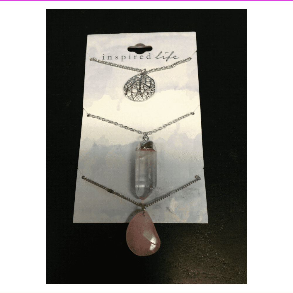Beautiful Pink Agate Pendant & Chain or Cord Necklace Ladies Gift Onyx Reiki Gem