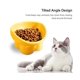 thumbnail image 4 of Cuencos elevados para gatos, cuenco elevado de cerámica para comida para gatos, para proteger la columna vertebral de las mascotas, color naranja, 4 of 6