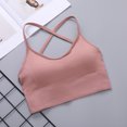 thumbnail image 4 of Women Bras Comfort Oman Bras With String Quick Dry Shockproof Running Fitness Underwear Sports Bra Pink L, 4 of 8