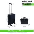 thumbnail image 2 of Juego Maleta 18 Pulgadas + Neceser De Viaje Jony Carry On Ligera, 2 of 5