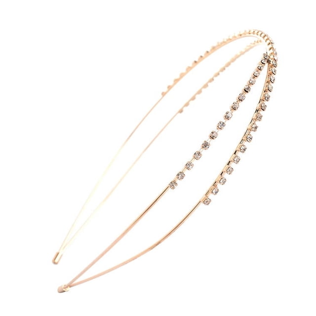 Accesorios para el cabello con estilo, venta al por mayor, exquisita diadema con diamantes de imitación, diadema fina y dulce con diamantes de cristal, diadema cruzada