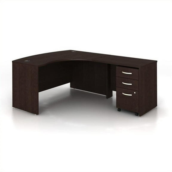 Bush Business Furniture Series C 3-Piece Right-Hand Computer Bow Desk
