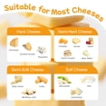 thumbnail image 5 of Stainless Steel Cheese Slicer, with Measuring Grids Board & 6 Piece Cheese Knives,Vegetables, Butter, Sausages, Bread，Dishwasher Safe, 5 of 11