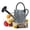 Silver & Black, variant on Plexon 1 Gallon Watering Can Metal, White Garden Metal Watering Can Outdoor, Indoor Metal Watering Can, Large Gardening Watering Pot, Black Galvanized Steel Handles and Removable Spray Spout