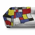 thumbnail image 3 of Art Soft Flannel Fleece Throw Blanket, Mondrianesque Pop Design with Colorful Squares Lively Colors Geometric Shapes Print, Cozy Plush for Indoor and Outdoor Use, 70" x 90", Multicolor, by Ambesonne, 3 of 6