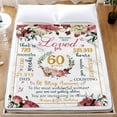 thumbnail image 2 of LHSHID 60th Happy Birthday Blanket for Woman 60th Birthday Decorations for Women 60 Year Old Birthday Gift Ideas for Her Wife Daughter Sister Friend Flower Soft Throw Blanket 50"x60", 2 of 8