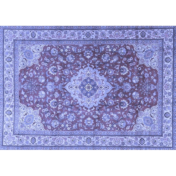 Ahgly Company Indoor Rectangle Persian Blue Traditional Area Rugs, 8' x 12'
