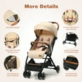 thumbnail image 5 of Babyjoy Lightweight Baby Stroller Aluminium Frame with Net for Travel 15 lbs Beige, 5 of 10