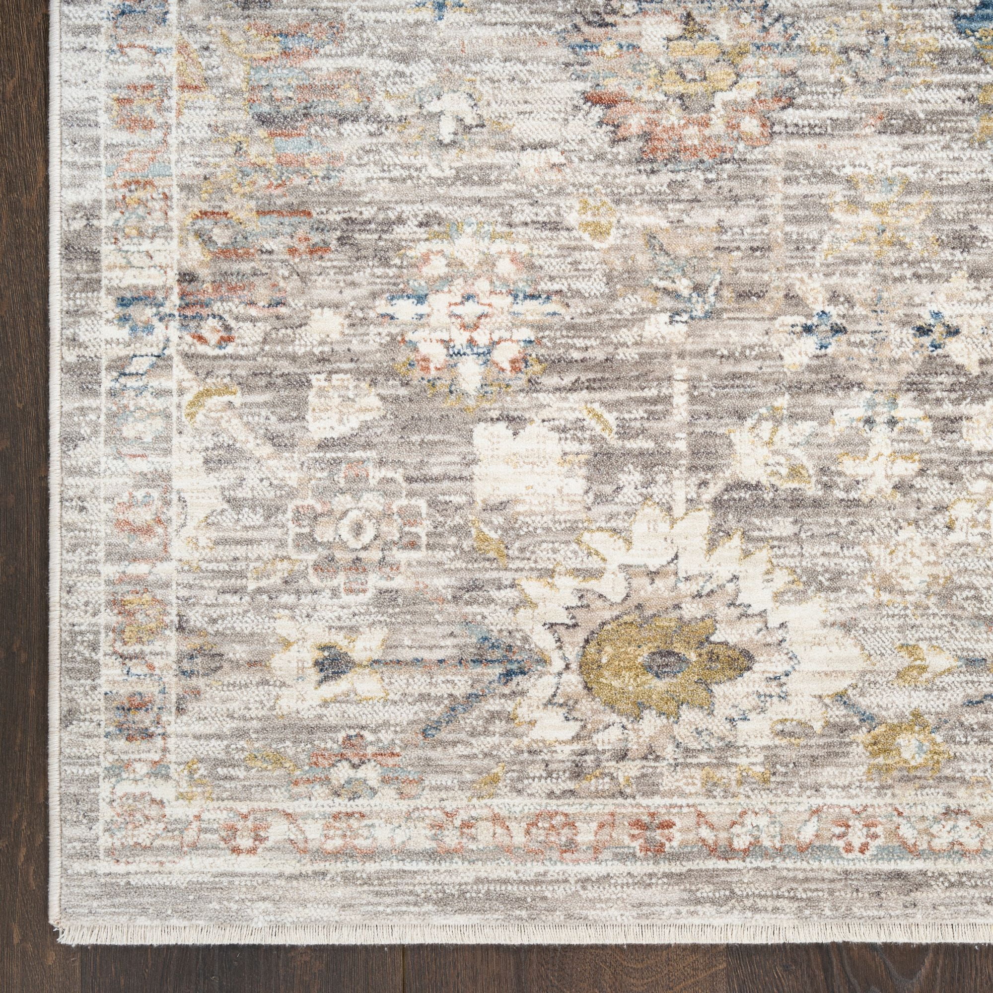 Nourison Heirloom Blend 5'3" x 7'10" Grey Vintage Indoor Rug