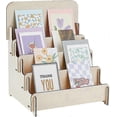thumbnail image 1 of Wood Place Card Display Stands for Postcards Earring Display Cards Holder Rectangle Bisque 265x280x445mm, 1 of 5