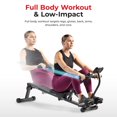 thumbnail image 3 of Sunny Health & Fitness SMART Compact Adjustable Rowing Machine, Rameur réglable compact avec 12 niveaux de résistance ajustables, Entraînement complet du corps, Connexion via Bluetooth avec l'applicat, 3 of 7
