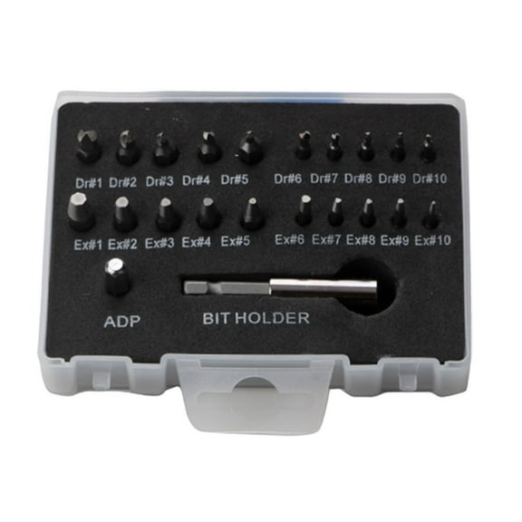 TAILTOSS 22Pcs Broken Bolt Extraction Tools Alloy Steel for Mechanical Repairs