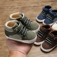 thumbnail image 5 of WZEIIOT Baby Boys Sneakers Spring Autumn Soft Sole Color Block High Top Casual First Shoes Learning Walking Shoes Boys Girls Lightweight Breathable Comfy Athletic Footwears Us Size:5, 5 of 9