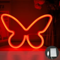 TERGAYEE Butterfly Neon Signs,Neon Light for Bedroom,LED Neon Signs Wall Decor,Neon Lights for Birthday Gift,Wedding,Party,Home Decor