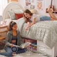 thumbnail image 5 of U by Bedsure Tufted Boho Twin XL Comforter Set, 2 Pieces Farmhouse Shabby Chic Embroidery Bedding Set, Soft Jacquard Linen Comforter for All Seasons, Twin, Natural, 5 of 10