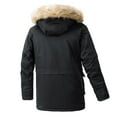 thumbnail image 4 of Rrunsv Winter Parka Men Men Long Sleeve Parkas Coats Outdoor Warm Clothing Black,XXL, 4 of 4