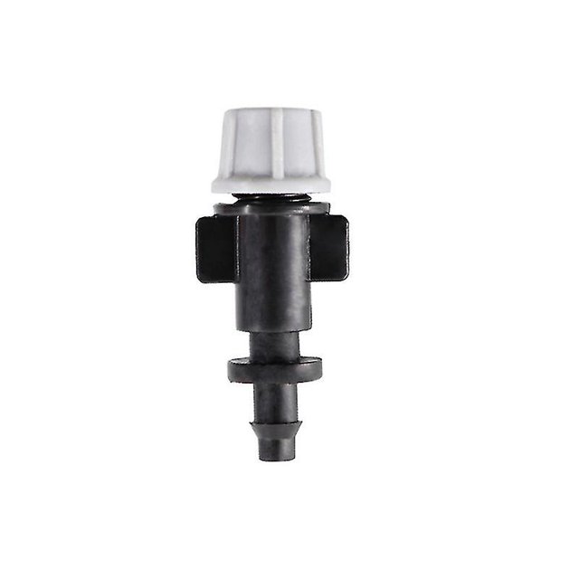 Auspicious-50 Pcs / set Boquillas de nebulización de plástico Boquillas de atomizador de cabeza de rociador Goteadores de niebla ajustables para sistema de riego por goteo de invernadero de jardín Feliz Sencillez