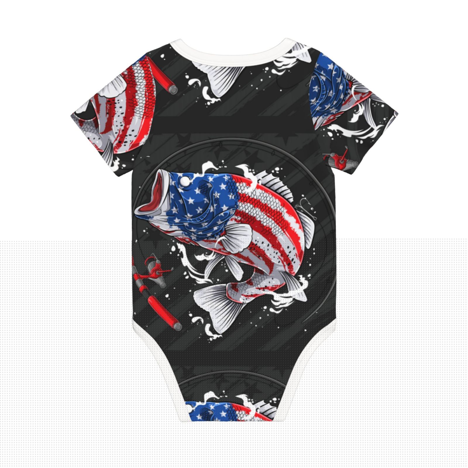 thumbnail image 2 of Rocae Largemouth Bass Fish in USA for Baby Climbing Clothes Soft Baby Romper for Active Infants Comfortable and Breathable Crawling Jumpsuit Unisex Baby Outfit 18 Months, 2 of 8