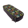 thumbnail image 6 of Picia Game Joysticks Pattern Large Capacity PU Leather Pencil Case Organizer Pen Marker Holder Double Zipper Storage Bag Big Pencil Pouch for College Office, 6 of 6